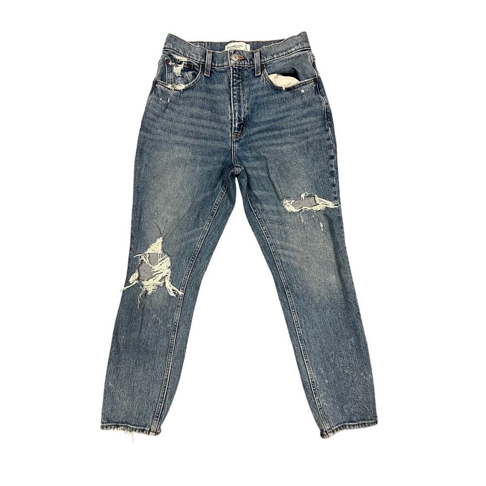 ABERCROMBIE & FITCH HIGH RISE MOM JEAN SIZE 4R